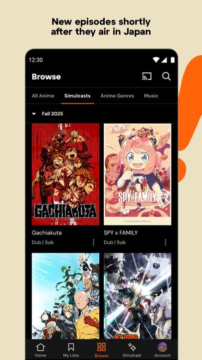Crunchyroll screenshot