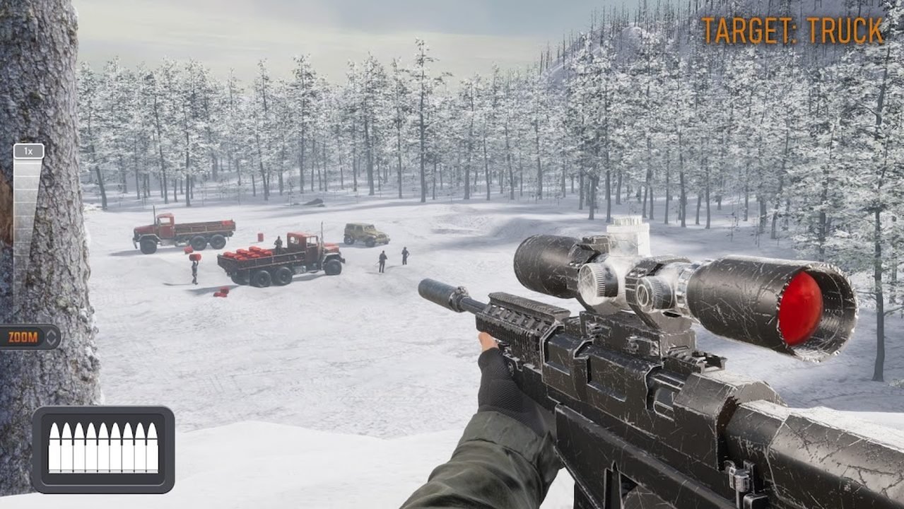 Sniper 3D MOD (dinero y armas): captura de pantalla 1 en Android