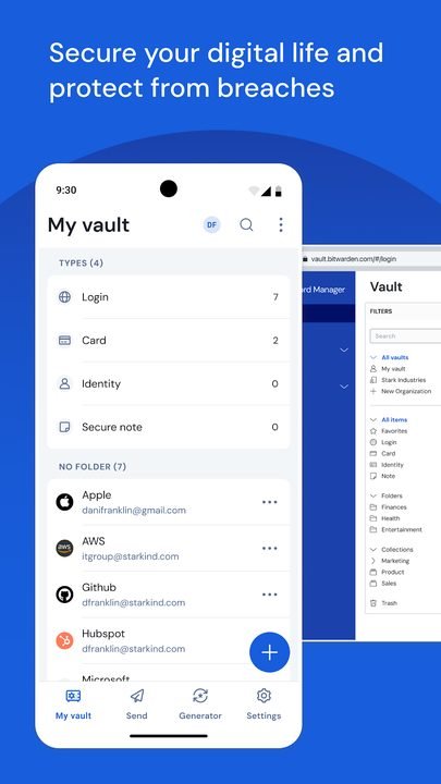 Bitwarden: captura de pantalla 2 de la app