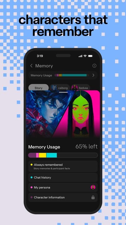 Character AI: captura de pantalla 4 de la app