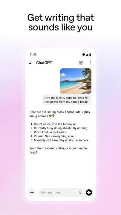 ChatGPT: captura de pantalla 5 de la app