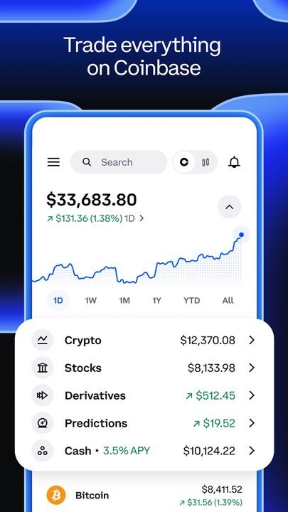 Coinbase: captura de pantalla 2 de la app