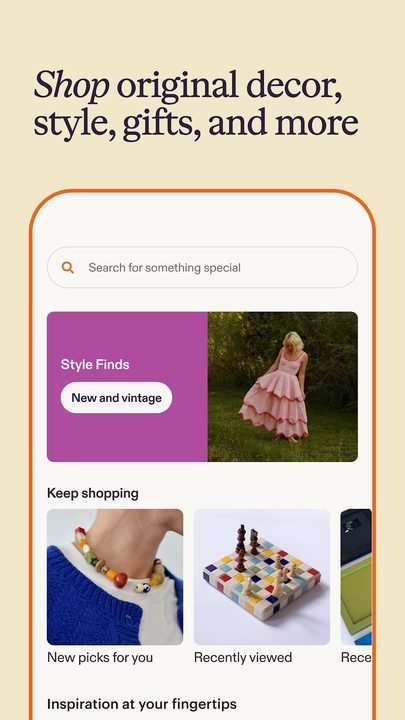 Etsy: captura de pantalla 3 de la app