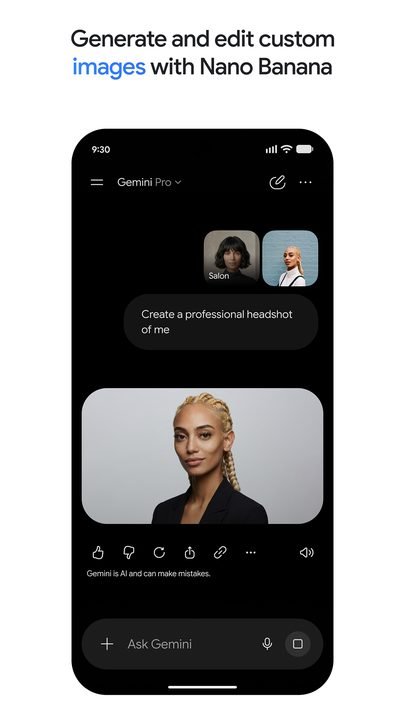 Google Gemini: captura de pantalla 2 de la app