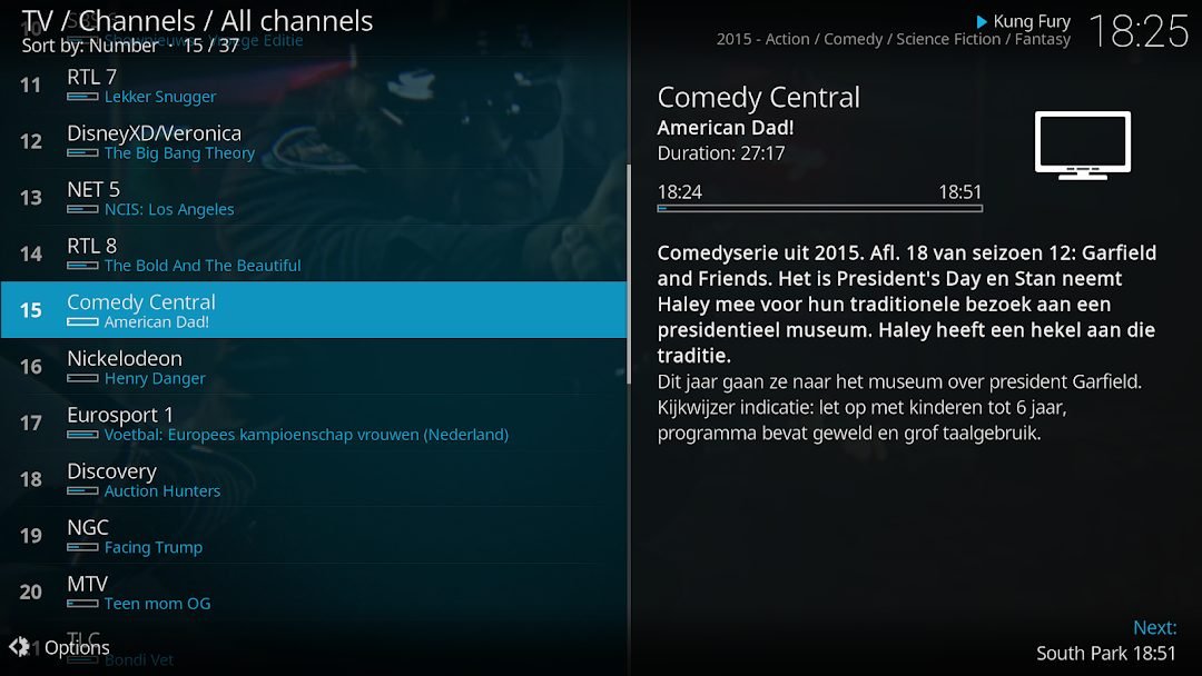Kodi: captura de pantalla 3 de la app