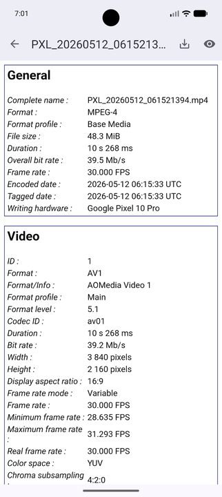 MediaInfo: captura de pantalla 2 de la app
