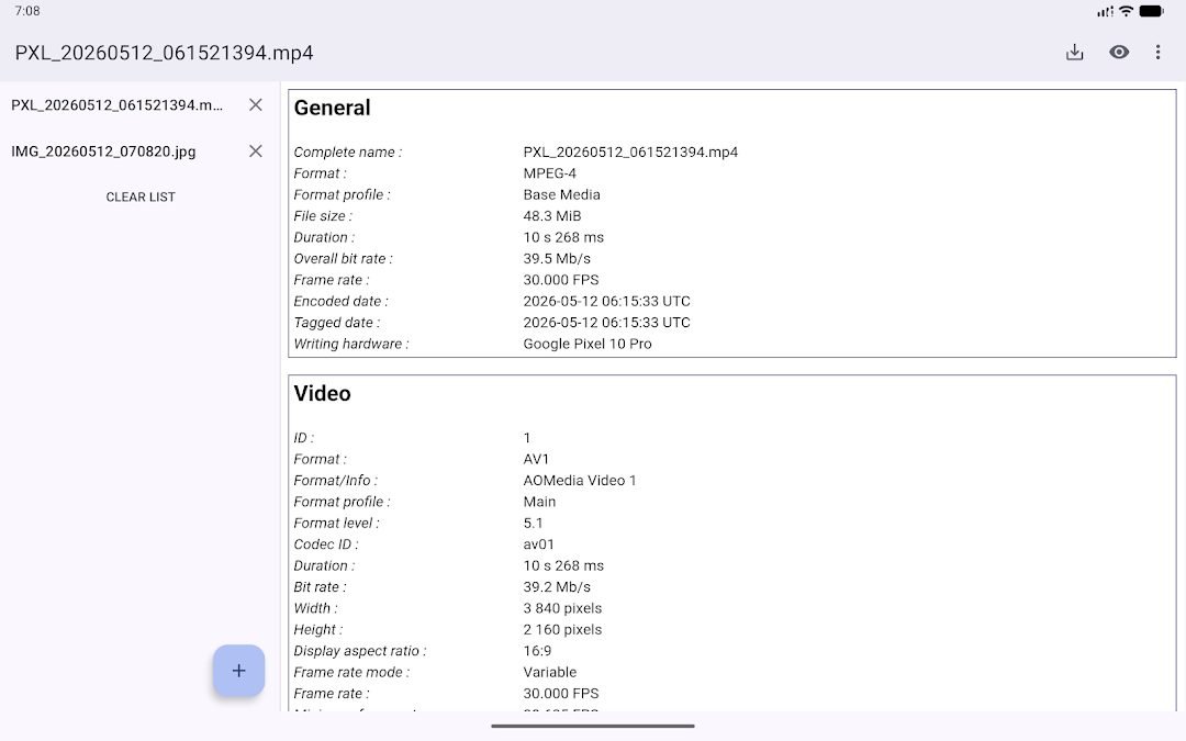 MediaInfo: captura de pantalla 5 de la app