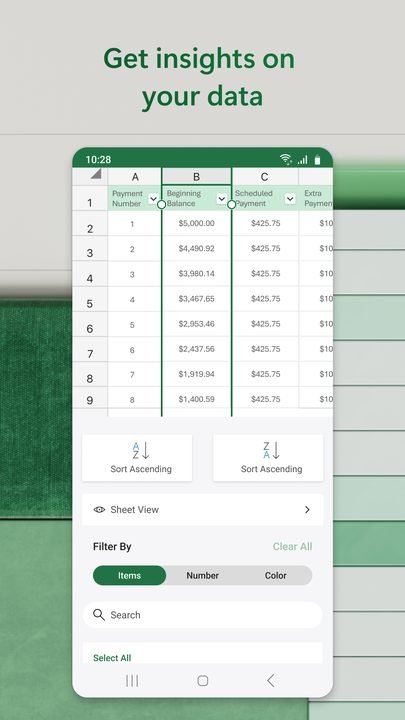 Microsoft Excel: captura de pantalla 5 de la app