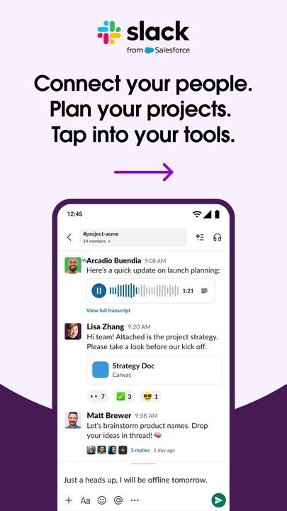 Slack: captura de pantalla 2 de la app