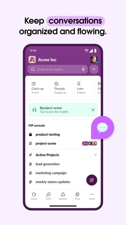 Slack: captura de pantalla 3 de la app