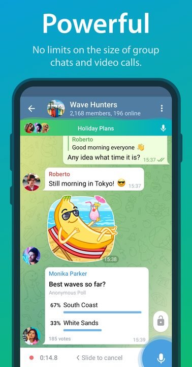 Telegram: captura de pantalla 3 de la app