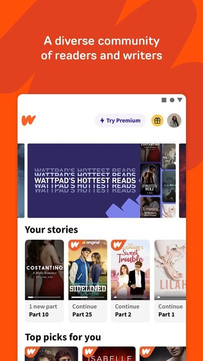 Wattpad: captura de pantalla 3 de la app